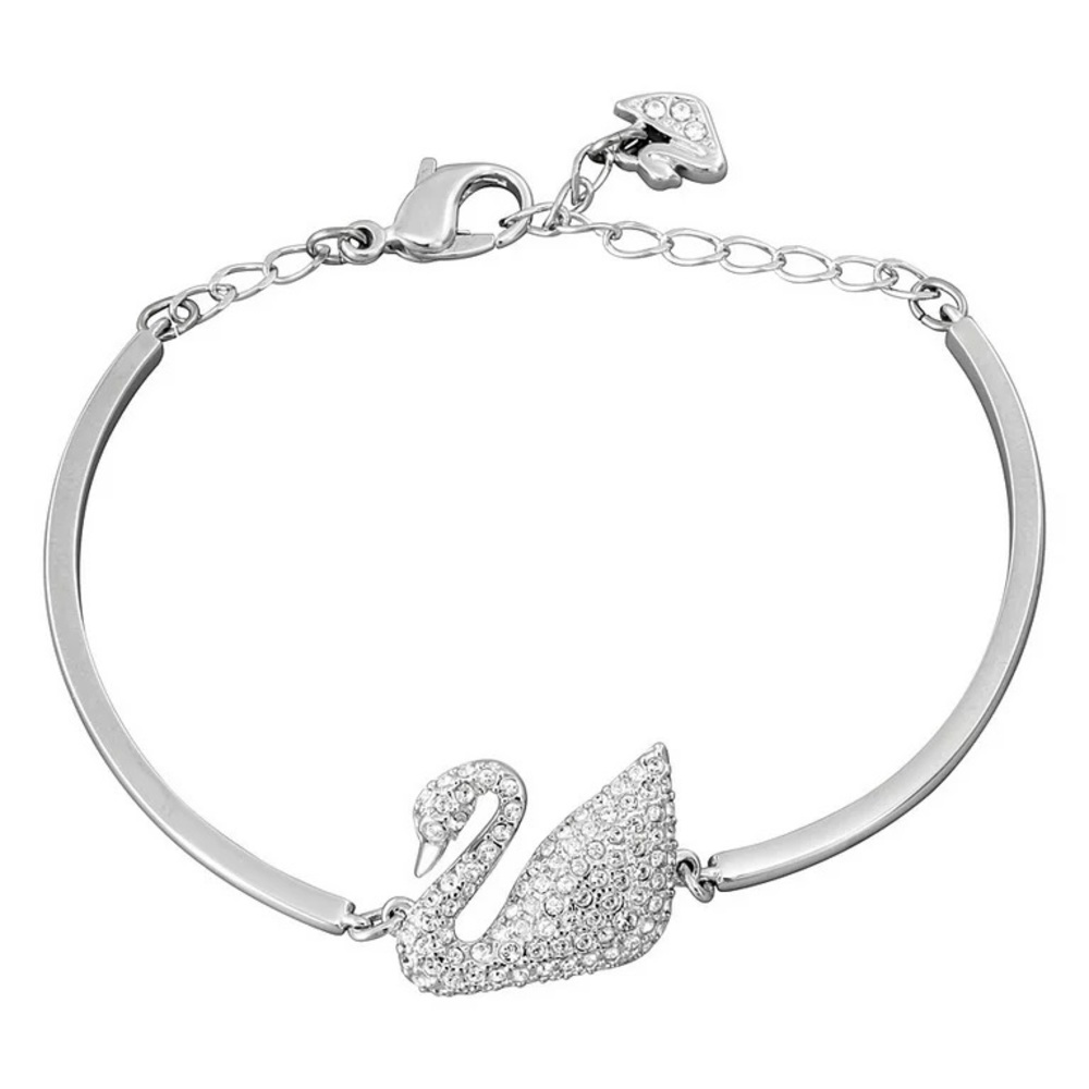 Swarovski Swan Bangle - Silver